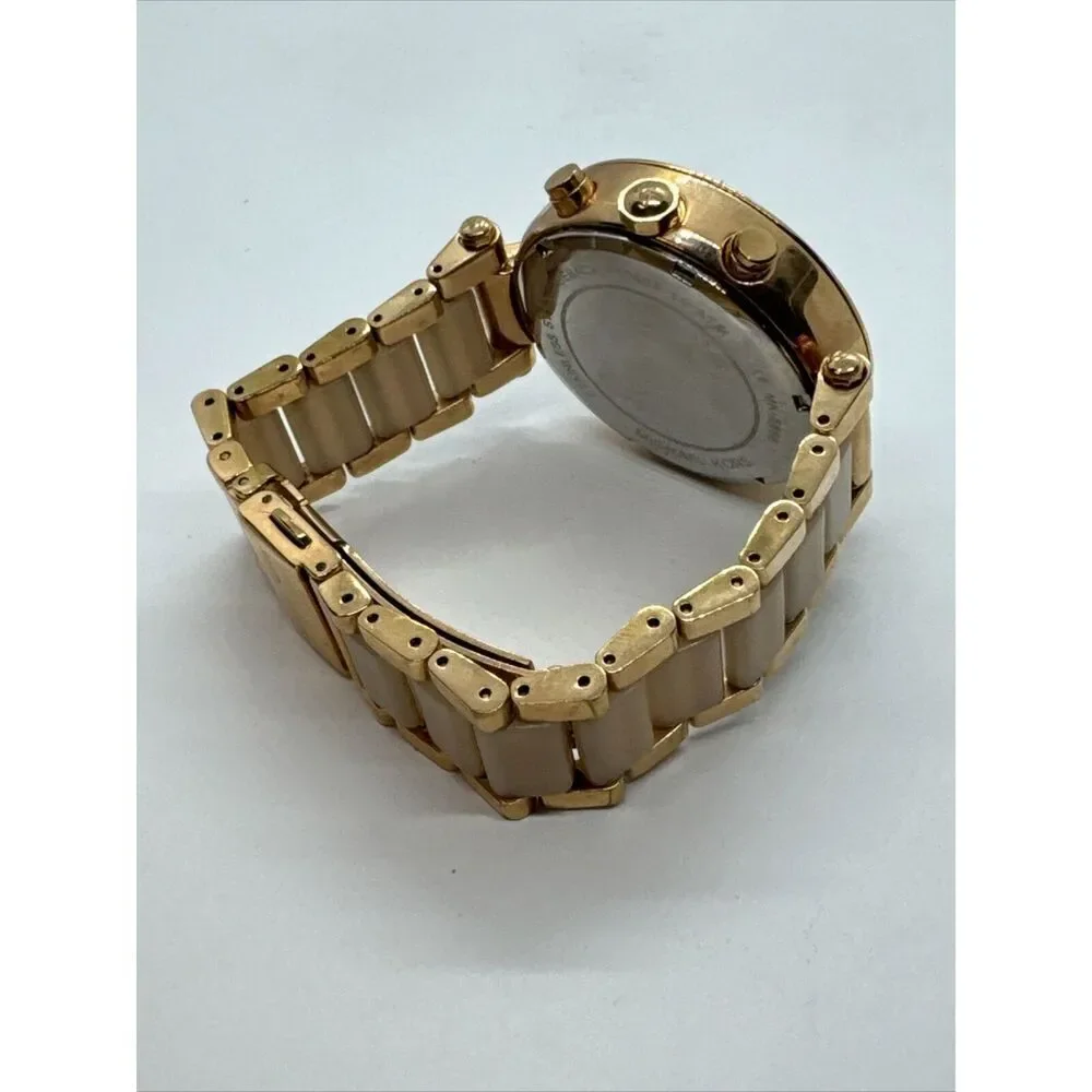 Michael Kors Parker MK5896 Women Rose Gold Analog Dial Quartz Wrist Watch JNA383